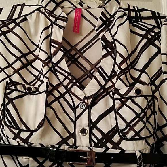 Blouse with skinny belt - Picture 3 of 5